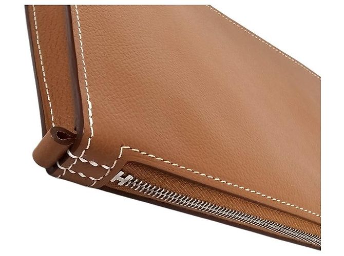 Hermès Pouch Chantal To Go Evercolor Palladium Hardware Gold D'oro - vista 14