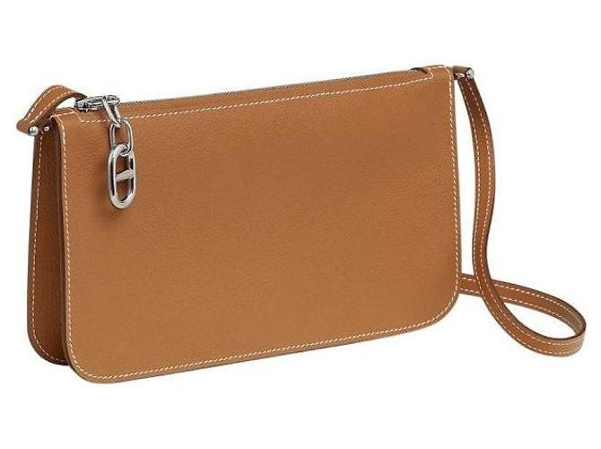 Hermès Pouch Chantal To Go Evercolor Palladium Hardware Gold D'oro - vista 3