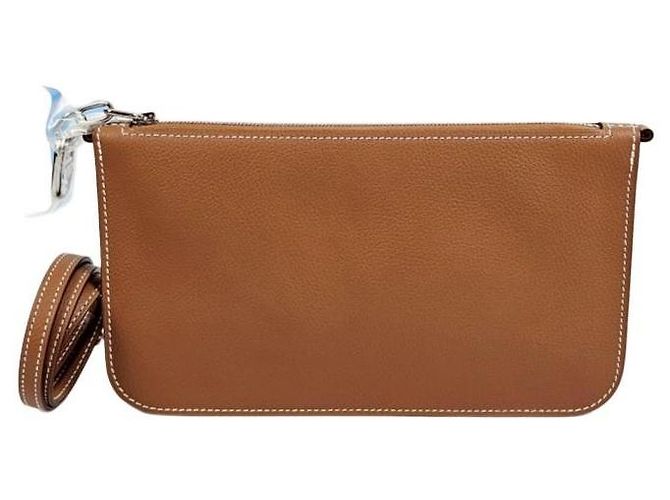 Hermès Pouch Chantal To Go Evercolor Palladium Hardware Gold D'oro - vista 6