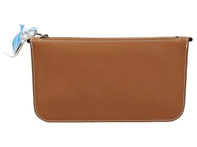 Hermès Pouch Chantal To Go Evercolor Palladium Hardware Gold D'oro - vista 9