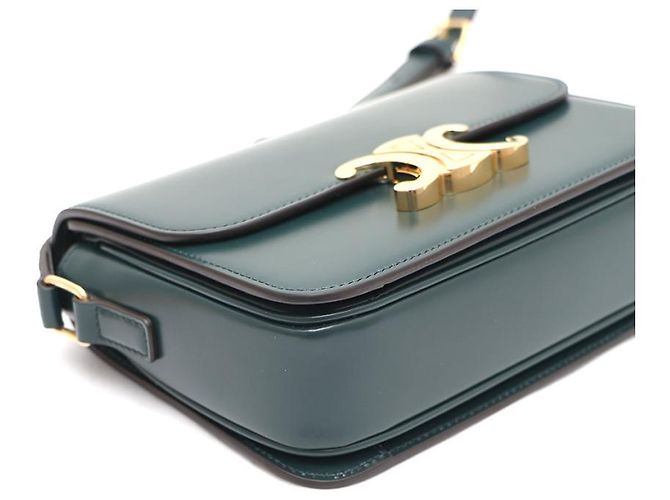 Céline Borsa a spalla e borsa a tracolla Triomphe Verde - vista 13