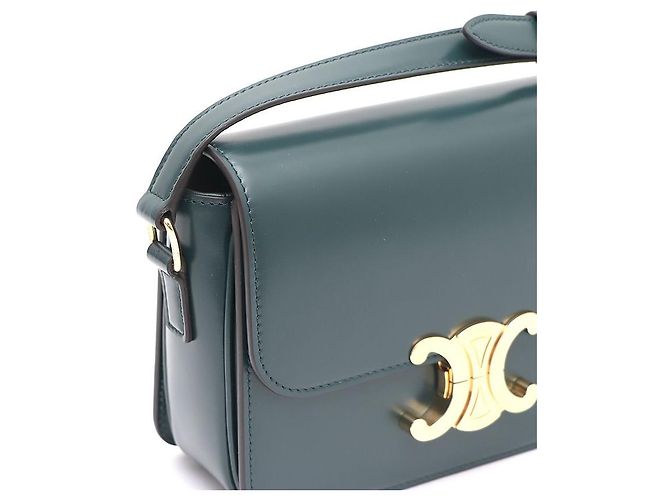 Céline Borsa a spalla e borsa a tracolla Triomphe Verde - vista 4
