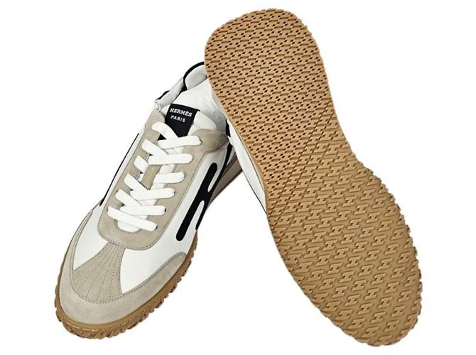 Hermès Jet Sneakers da Uomo Beige Noir Marrone - vista 12