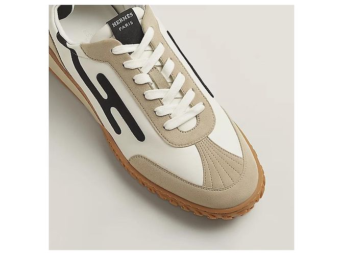 Hermès Jet Sneakers da Uomo Beige Noir Marrone - vista 7