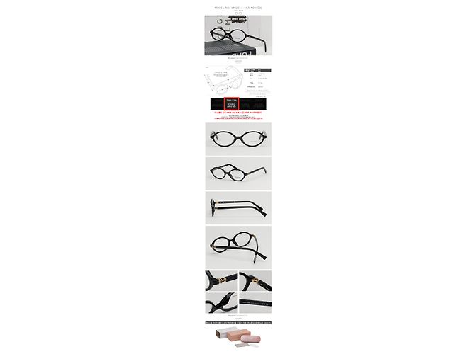 Miu Miu Oval-runde Brille schwarzes Acetatgestell - Ansicht 5