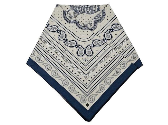 Hermès Sciarpa da donna Grand Apart Bandana Shawl in cashmere e seta Blu - vista 6