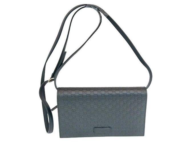 Bolso bandolera WOC Mini de piel Black GG MicroGuccissima Mini Bag Negro - vista 2