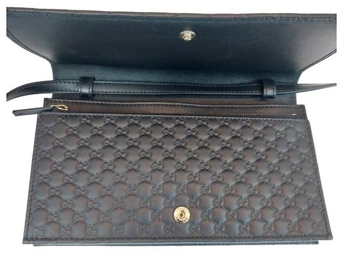 Bolso bandolera WOC Mini de piel Black GG MicroGuccissima Mini Bag Negro - vista 3