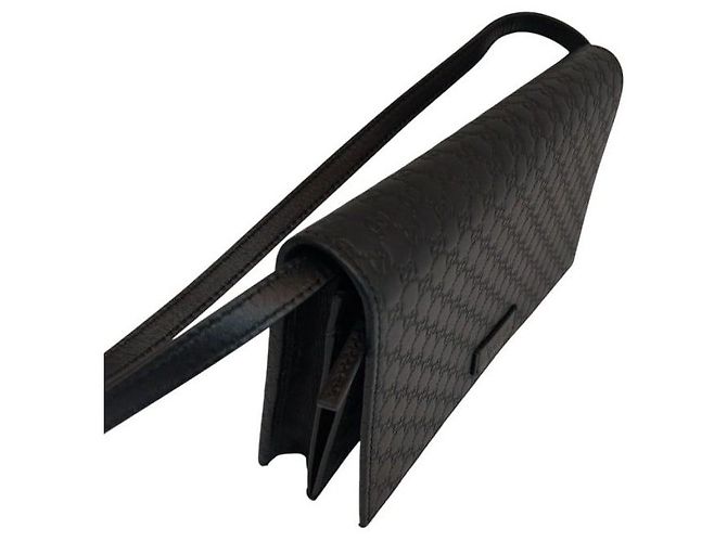 Bolso bandolera WOC Mini de piel Black GG MicroGuccissima Mini Bag Negro - vista 5