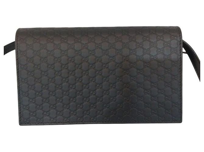 Bolso bandolera WOC Mini de piel Black GG MicroGuccissima Mini Bag Negro - vista 6