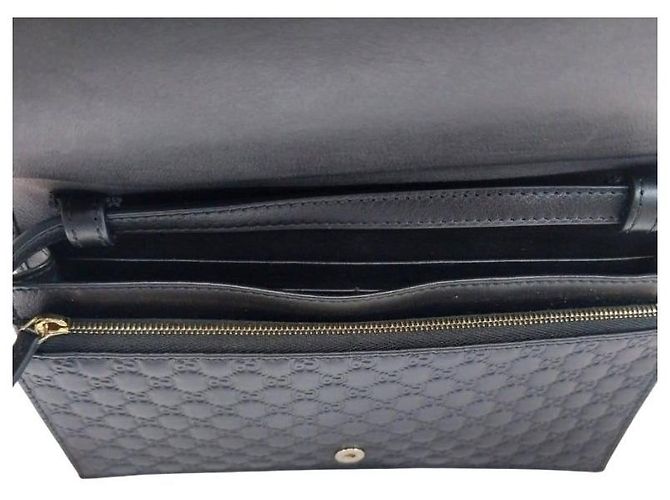 Bolso bandolera WOC Mini de piel Black GG MicroGuccissima Mini Bag Negro - vista 8