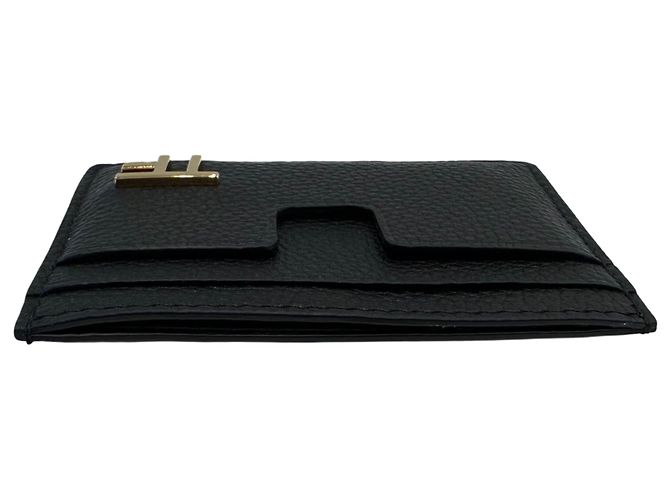 Tom Ford Logo Grained Leather Cardholder Brown - view 13