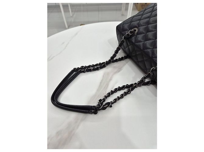 Chanel Borsa a spalla Large Timeless CC Caviar Nero - vista 17