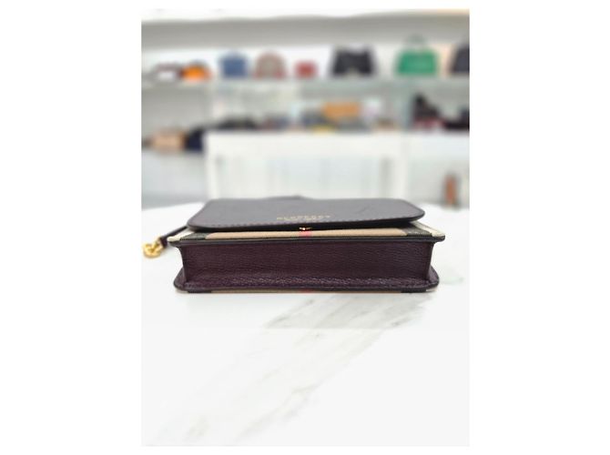 Burberry Hampshire Check Leder-Schulter- und Crossbody-Tasche mit Kette Braun - Ansicht 13