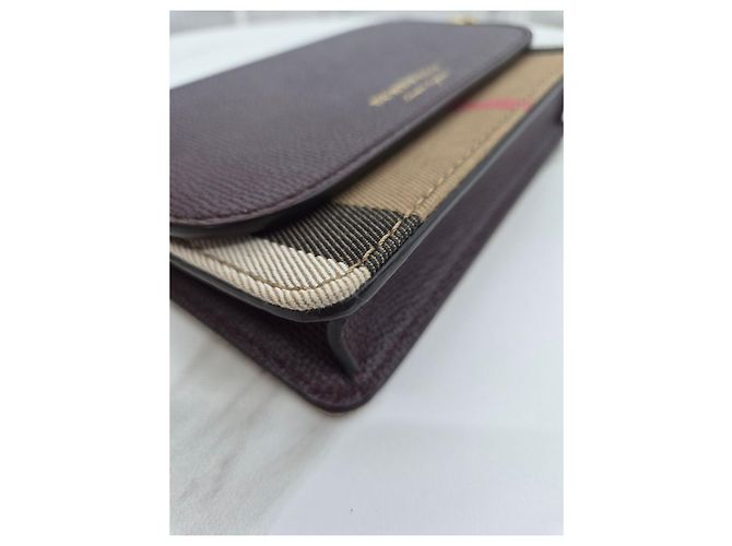 Burberry Hampshire Check Leder-Schulter- und Crossbody-Tasche mit Kette Braun - Ansicht 15