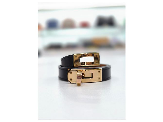 Hermès Bracciale Kelly Double Tour Small Incisione Nero - vista 10
