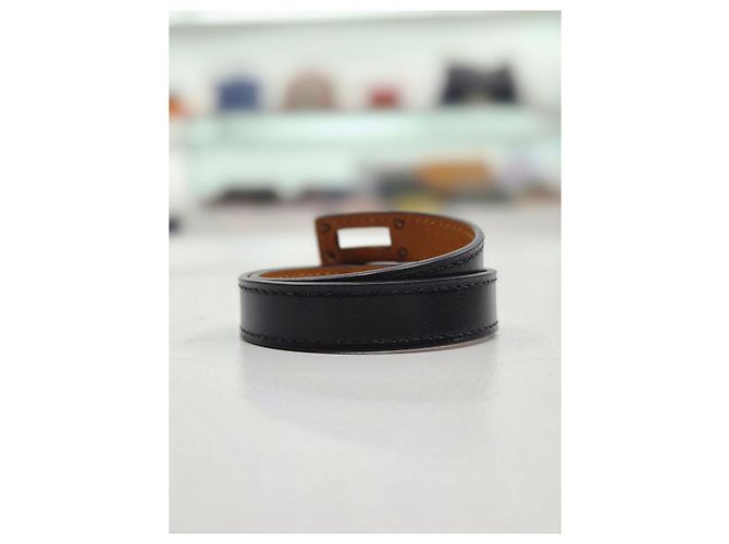 Hermès Bracciale Kelly Double Tour Small Incisione Nero - vista 14