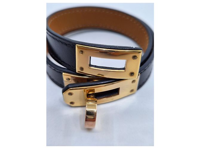 Hermès Bracciale Kelly Double Tour Small Incisione Nero - vista 16