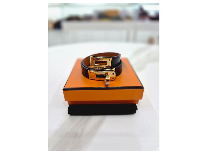 Hermès Bracciale Kelly Double Tour Small Incisione Nero - vista 2