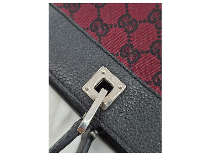 Gucci Borsa a secchiello e borsa a tracolla Jacquard Burgundy Medium Rosso - vista 20