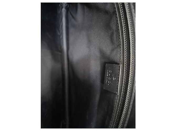 Gucci Borsa a Mano Supreme Canvas Web Strap Clutch Bag Marrone - vista 8