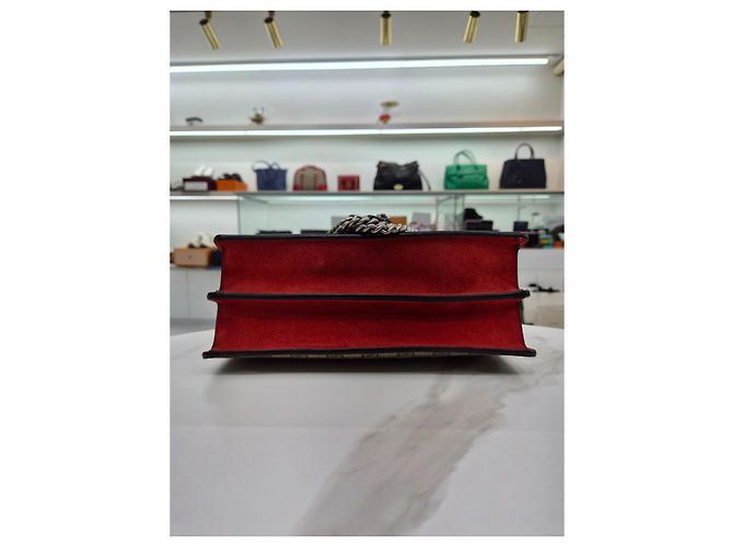 Gucci Borsa a tracolla Small Dionysus GG Supreme Canvas Marrone - vista 13