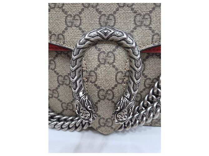 Gucci Borsa a tracolla Small Dionysus GG Supreme Canvas Marrone - vista 19