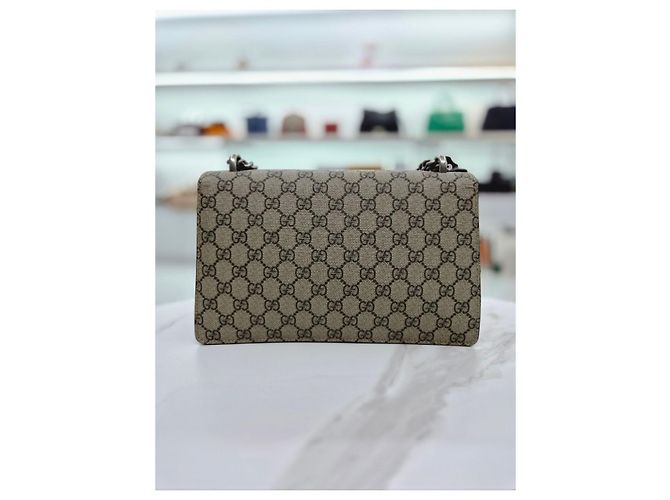 Gucci Borsa a tracolla Small Dionysus GG Supreme Canvas Marrone - vista 5