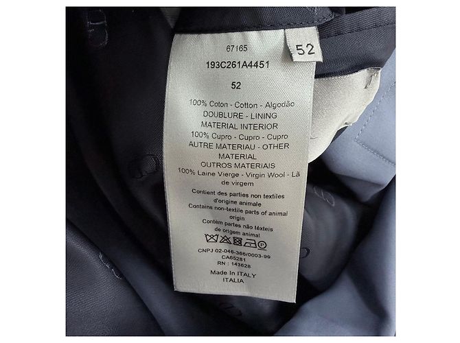 Dior Blusão de algodão ajustado com cinto Azul - vista 6