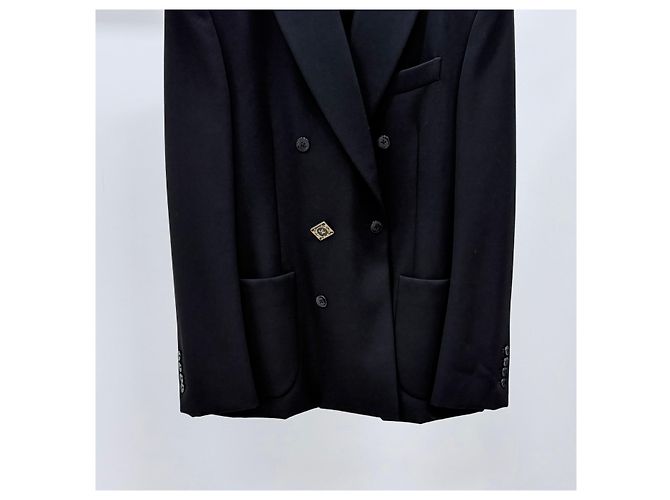 Louis Vuitton Wool Twill Blazer Jacket Black - view 3