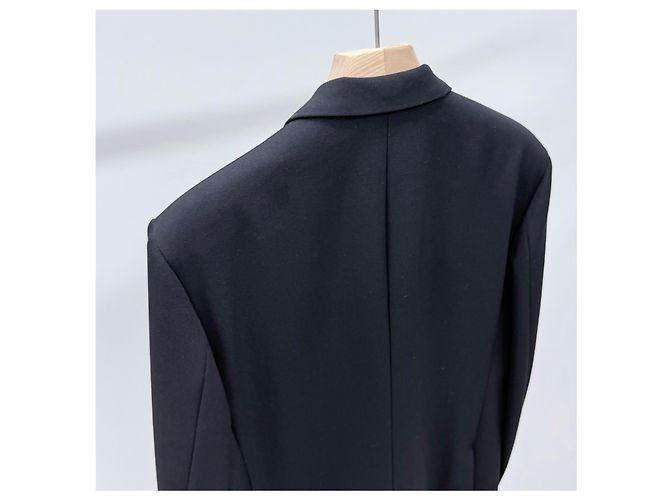 Louis Vuitton Wool Twill Blazer Jacket Black - view 5