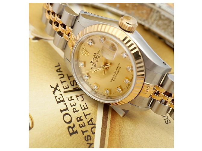 Rolex Reloj Combo para Mujer Datejust After Diamond Ten Point Dorado - vista 23