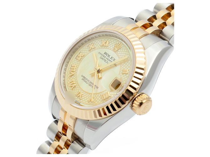 Rolex Orologio Combi Datejust da donna con decorazione in madreperla MOP e numeri romani Rosa - vista 10