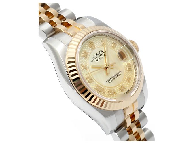 Rolex Orologio Combi Datejust da donna con decorazione in madreperla MOP e numeri romani Rosa - vista 11