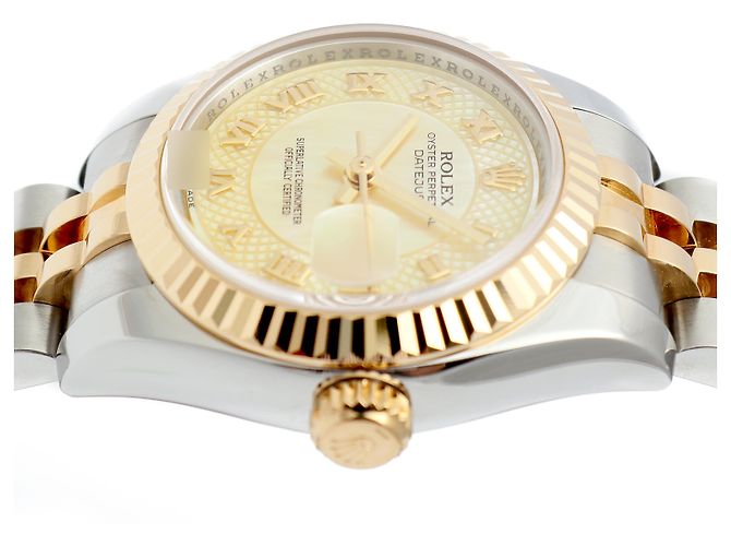 Rolex Orologio Combi Datejust da donna con decorazione in madreperla MOP e numeri romani Rosa - vista 12