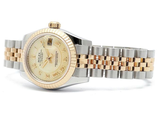 Rolex Orologio Combi Datejust da donna con decorazione in madreperla MOP e numeri romani Rosa - vista 21