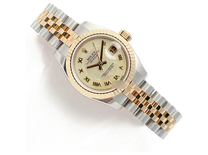 Rolex Orologio Combi Datejust da donna con decorazione in madreperla MOP e numeri romani Rosa - vista 22