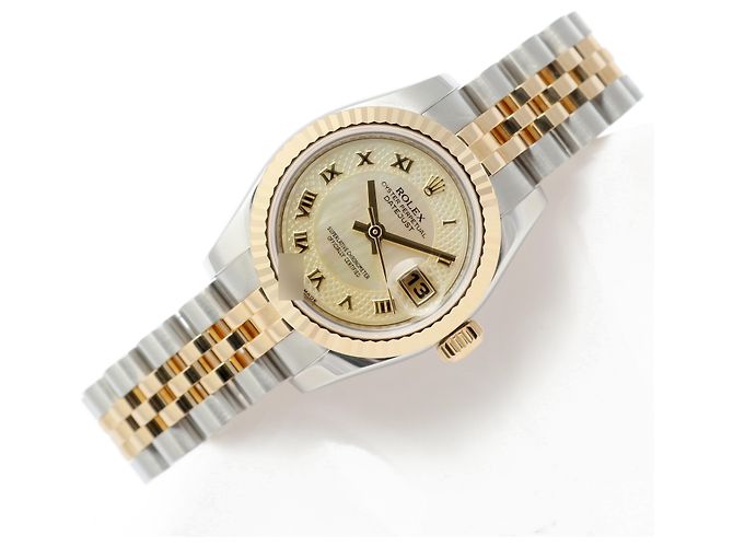 Rolex Orologio Combi Datejust da donna con decorazione in madreperla MOP e numeri romani Rosa - vista 23