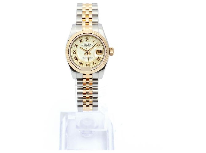 Rolex Orologio Combi Datejust da donna con decorazione in madreperla MOP e numeri romani Rosa - vista 3