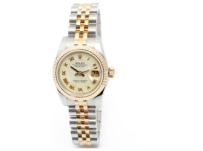 Rolex Orologio Combi Datejust da donna con decorazione in madreperla MOP e numeri romani Rosa - vista 8