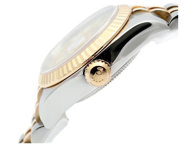 Rolex Orologio Combi Datejust da donna con decorazione in madreperla MOP e numeri romani Rosa - vista 9