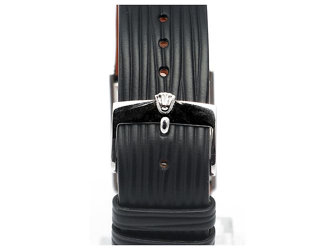 Rolex Rare Cellini Black Lacquer Dial White Gold Stripe Men's Unisex Leather Watch - view 7