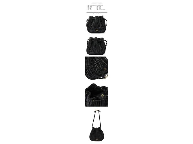 Miu Miu Borsa pouch in pelle Nappa Black AFPP Nero - vista 2