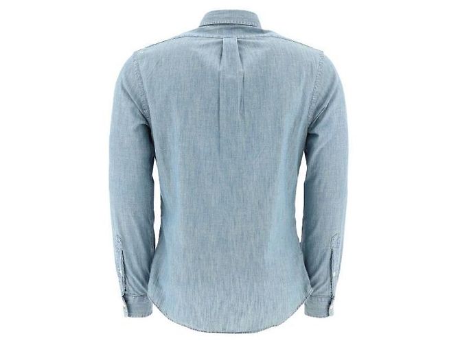 Ralph Lauren Camicia in chambray con logo Pony ricamato - vista 4