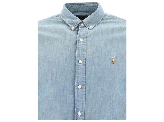 Ralph Lauren Camicia in chambray con logo Pony ricamato - vista 5