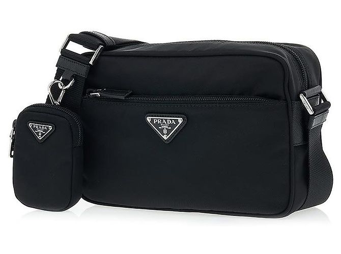 Prada Borsa a tracolla in nylon da donna Nero - vista 2