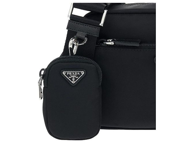 Prada Borsa a tracolla in nylon da donna Nero - vista 7