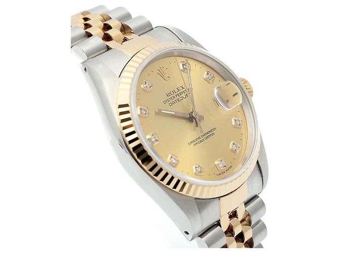 Rolex Orologio combinazione da uomo Datejust After Diamond Champagne Gold D'oro - vista 10