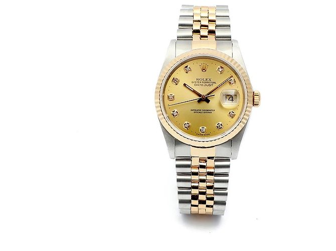 Rolex Orologio combinazione da uomo Datejust After Diamond Champagne Gold D'oro - vista 13
