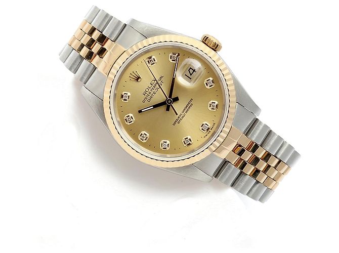 Rolex Orologio combinazione da uomo Datejust After Diamond Champagne Gold D'oro - vista 19